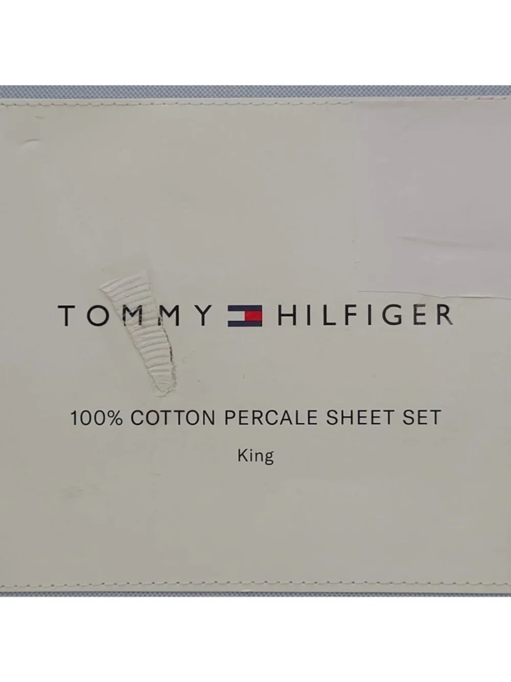 Tommy Hilfiger 100% Cotton Percale King Sheet Set In Blue